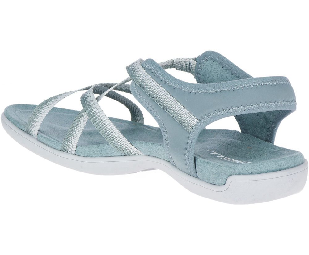 Merrell Sandals Blue - District Muri Lattice - Womens 46VPFAGRH